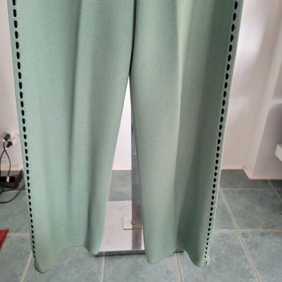 MISOOK Color Block Striped Knit Top 2 Piece Tunic and Pants Set (Size: Large) - Picture 9 of 16